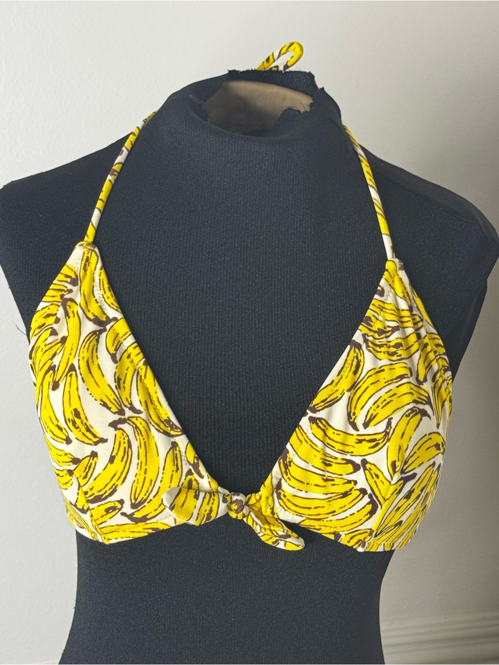 Victoria's Secret Yellow and White Bikini Top